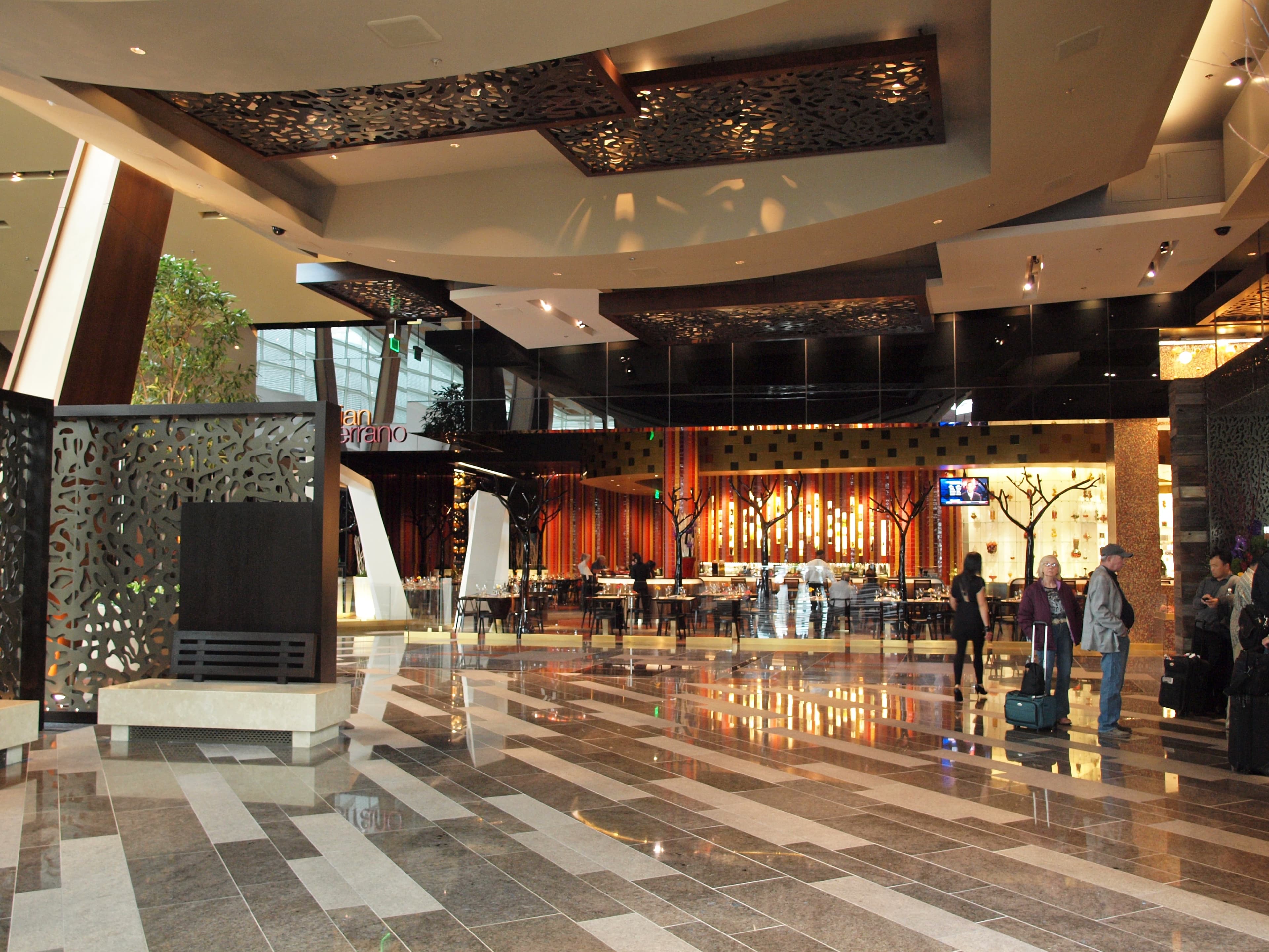 Lobby interior at ARIA Resort & Casino in Las Vegas