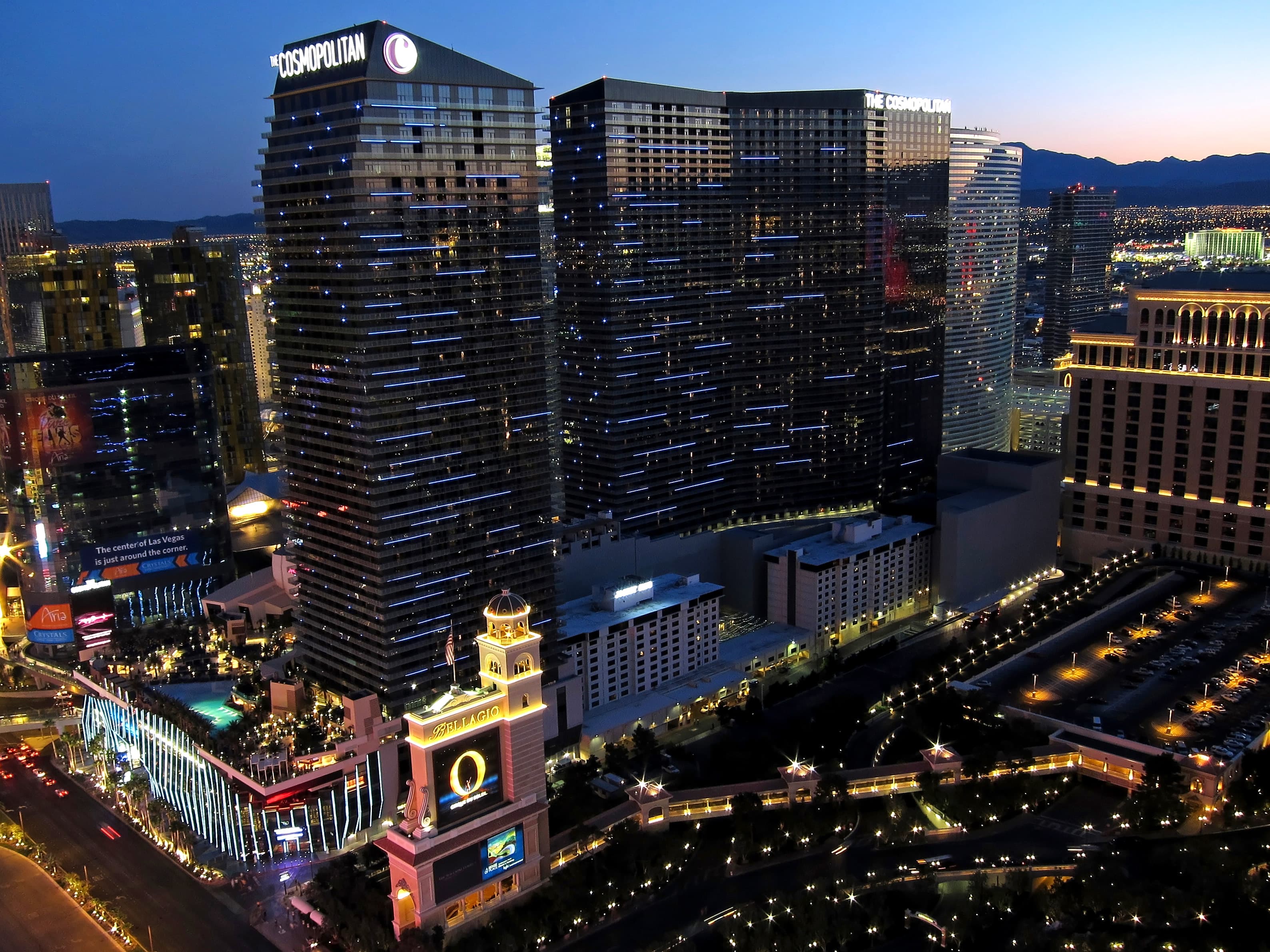 The Cosmopolitan of Las Vegas at dusk