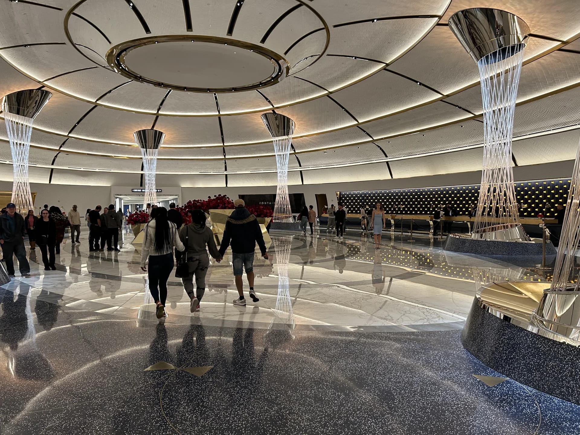 Interior view of the Fontainebleau Las Vegas hotel lobby, photographed in January 2024.
